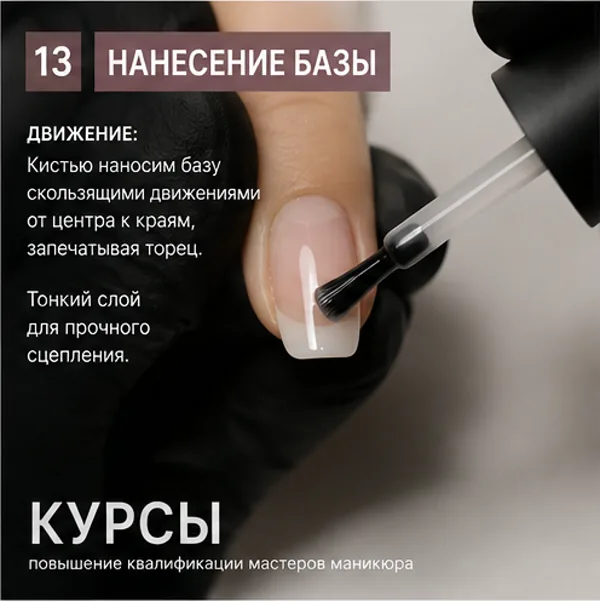 Нанесение базы